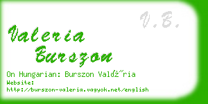 valeria burszon business card